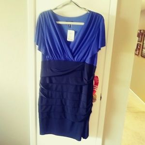 Blue and black dress